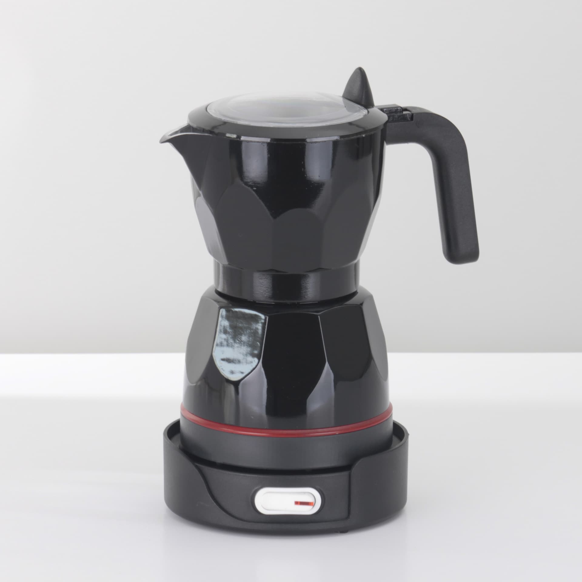 Cross-border Hot Seller Italian Aluminum Moka Pot, European-style Coffee Equipment, Octagonal Moka Coffee Pot, Stock Available with EU and US Plugs