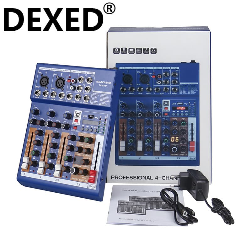 Cross-Border 2-Way/5-Way DJ Bluetooth KTV Live Broadcast with Effect Audio Mixer Wedding Conference Mixer