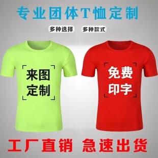 2024 Summer Pure Cotton Round Neck Advertising Shirt Custom Logo, Workwear T-Shirt Short Sleeve Event T-Shirt Print Text