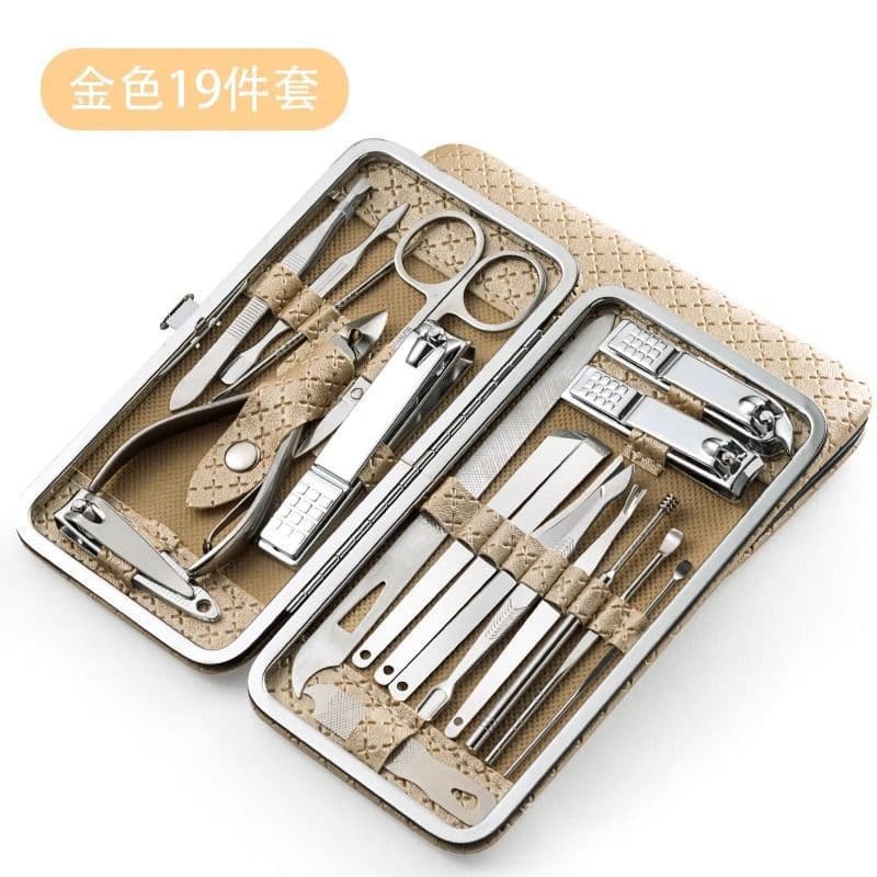 Cross-Border Hot Selling 24-Piece Nail Clipper Set Stainless Steel Pedicure Knife Nail Clippers Beauty Manicure Tools
