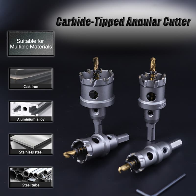 Customizable Alloy Hole Cutter for High-Precision Drilling on Stainless Steel, Thick Iron Plate, Aluminum, and Other Metals