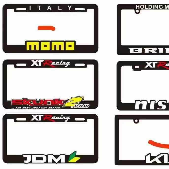 Cross-border e-commerce best-selling ABS plastic 3D US-style license plate frame holder TRD Ralliart modification emblem