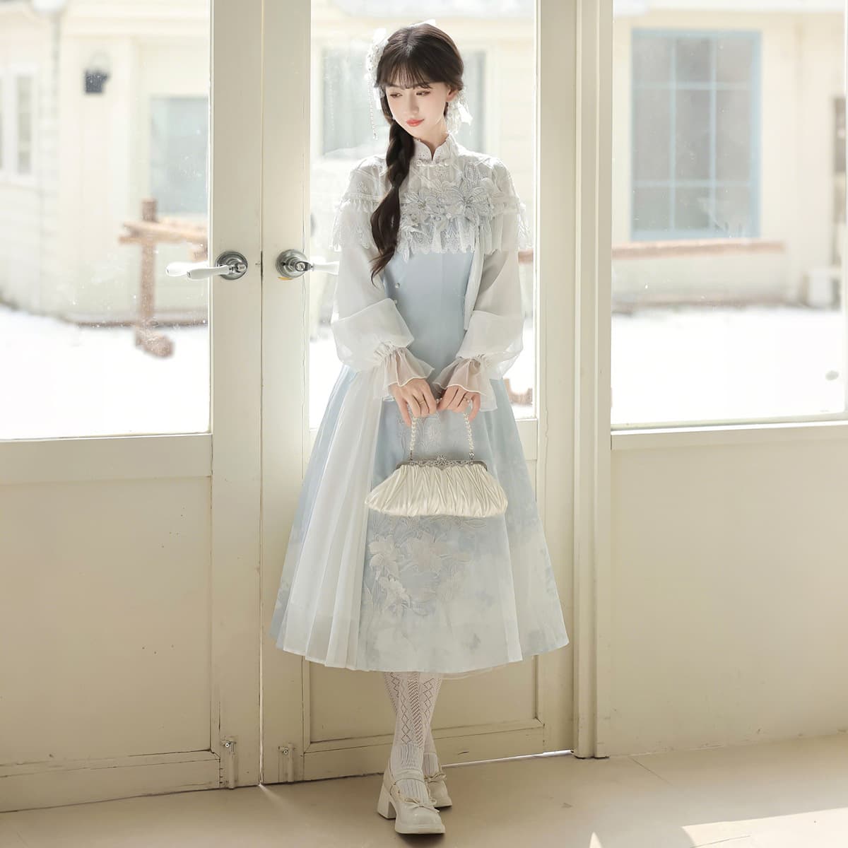 Yimengge Original Design Lily Dew Hanfu Women's National Style New Chinese Style Daily Commute New Dress 7400