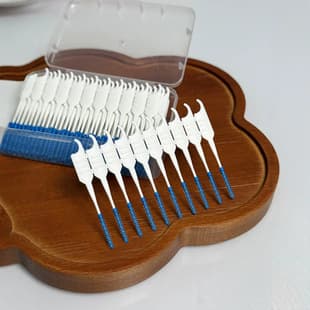 Disposable Adaptive Soft Gel Interdental Brush Double-Ended Boxed Silicone Toothpick
