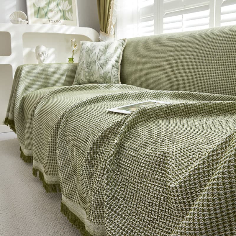 K2V Cream Style Sofa Cover, Ins Style Sofa Cloth, Full Cover Universal Sofa Pad, Trendy Dust Cover
