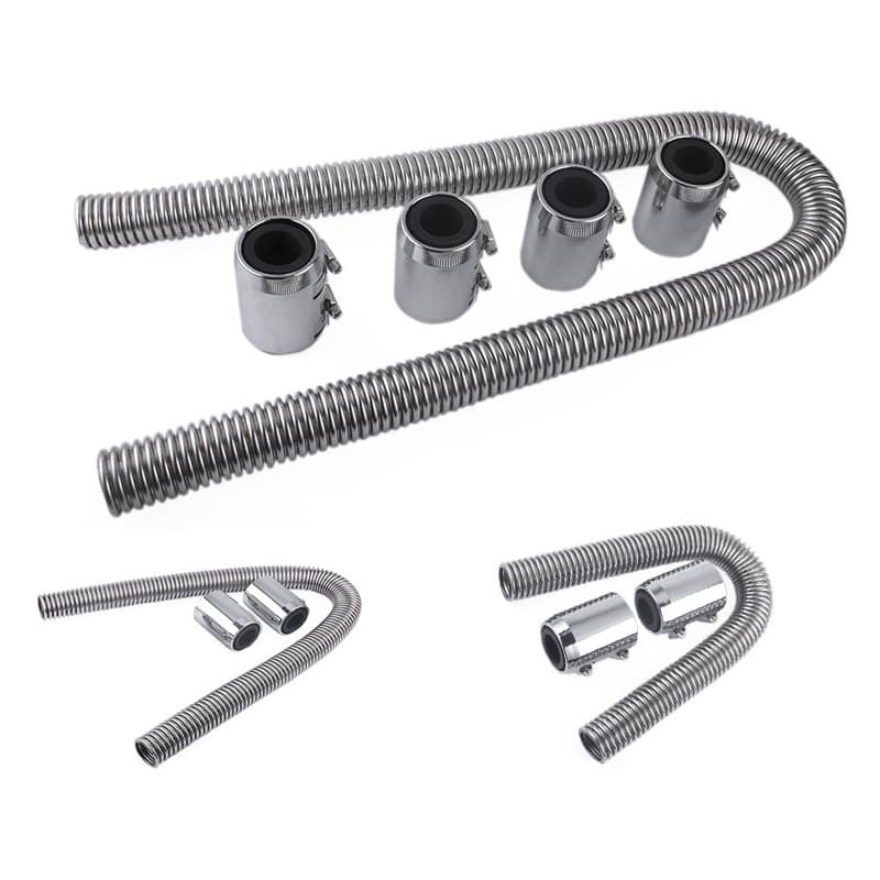 Cross-border car modification accessories cooling water pipe set 36 engine radiator 24 stainless steel hose 48 inches