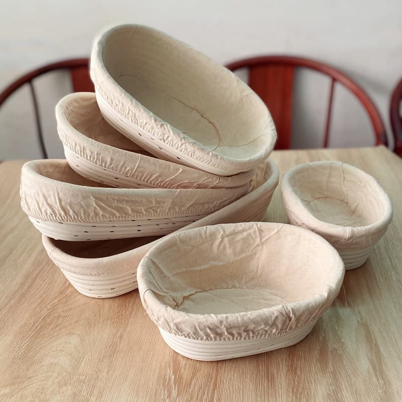 Amazon eBay New Oval Vietnamese Woven Bread Proofing Basket Drying and Storage European-Style Fermentation Basket