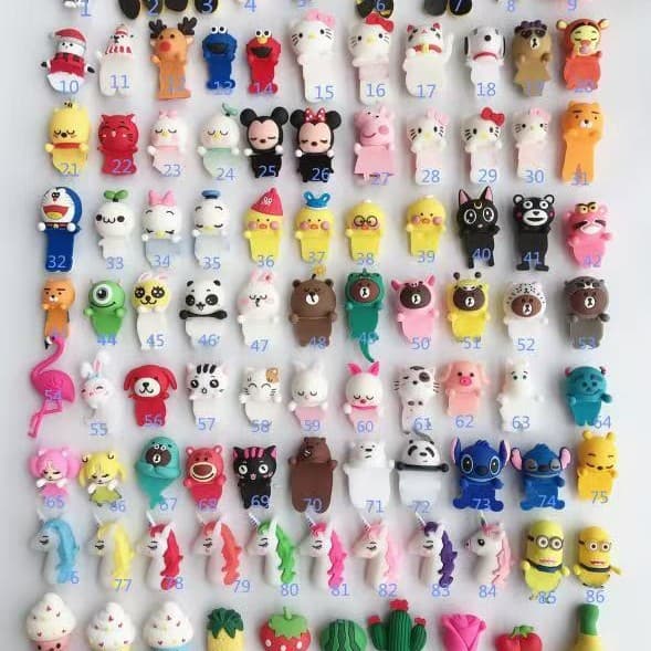Creative Cartoon 3D Plush Figure Phone Case Accessory Decoration Notebook Screen Ornament DIY