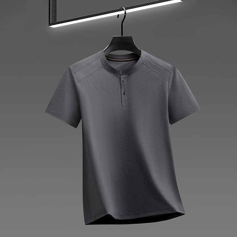 Summer Men's Short Sleeve T-Shirt Loose Casual Dad Style Top Thin T-Shirt Middle-Aged Tee Men's Clothing