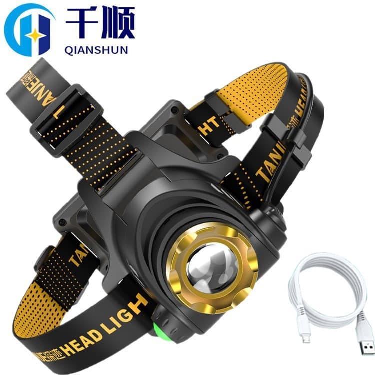 Cross-border LED headlamp strong light ultra-bright head-mounted flashlight, outdoor home use long-range rechargeable night fishing small miner's lamp