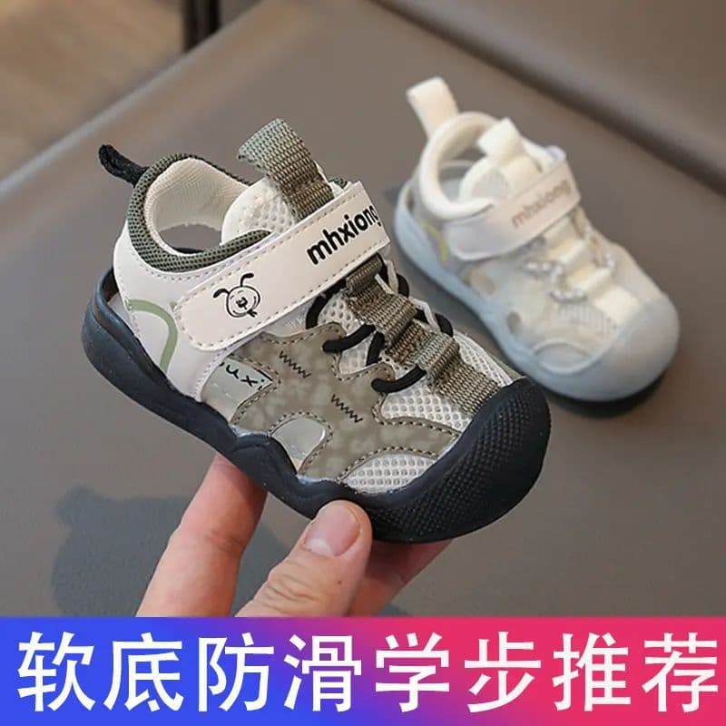 New summer baby boy toddler shoes for girls September October-4 years old soft-soled mesh breathable non-slip sandals