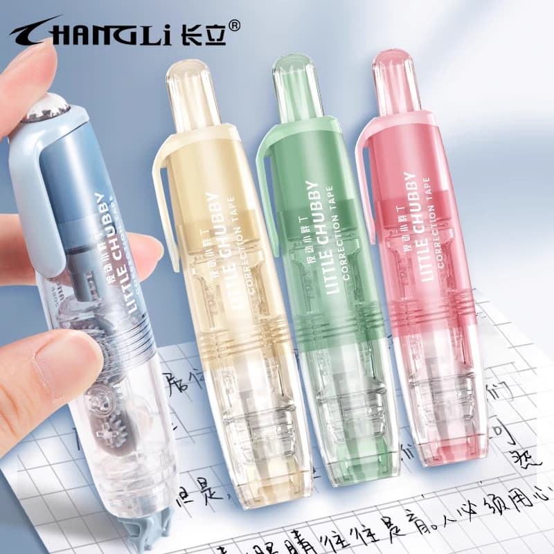 Long-standing Push-button Dot Glue - High-capacity Replaceable Refill Double-sided Tape, Aesthetically Pleasing Student Journal Glue Pen