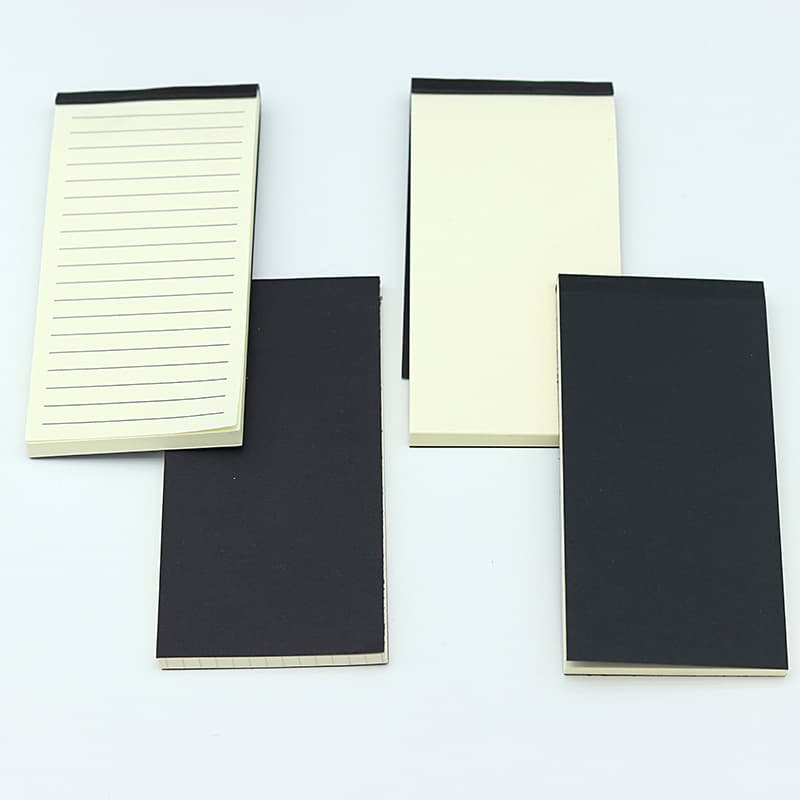 Cross-border Amazon Glue-bound Notebook Tear-off Practical Sticky Note Black Card Paper Portable Pocket TODO Notebook