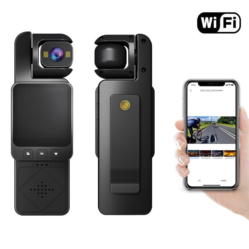 Pocket camera with screen, portable recorder, audio and video tape, motor camera, HD night vision action camera