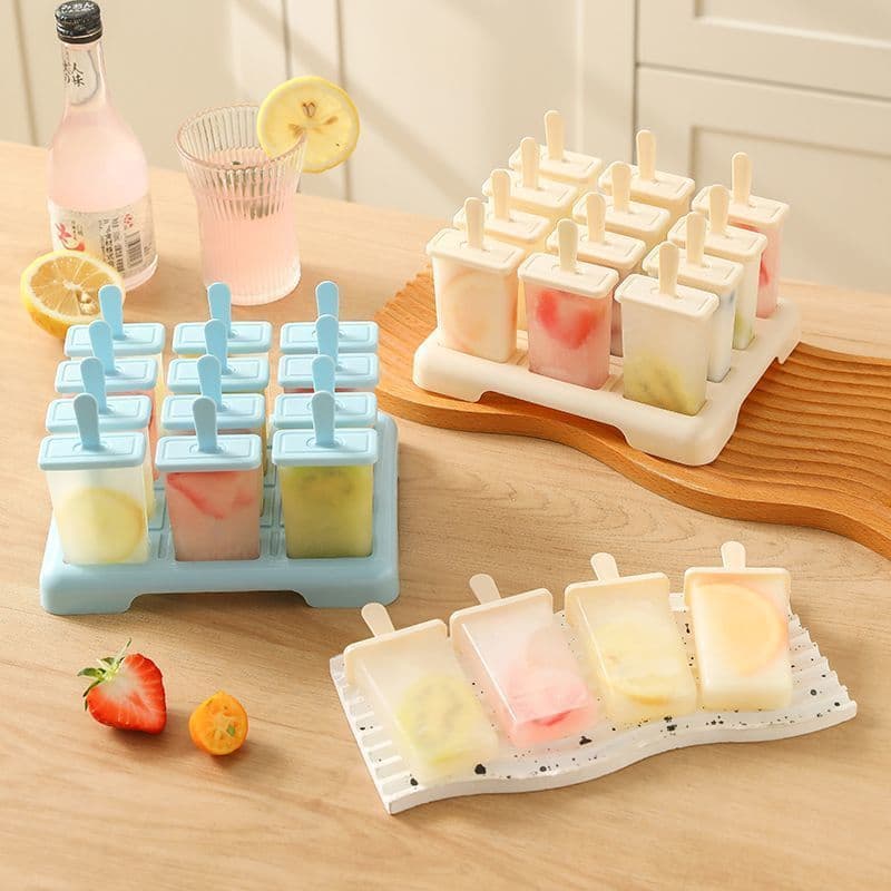Ice Cream Mold Food-Grade Home Multi-Pack Popsicle Ice Cream Bar Mold Freeze Ice Cube Tray Ice Making Box