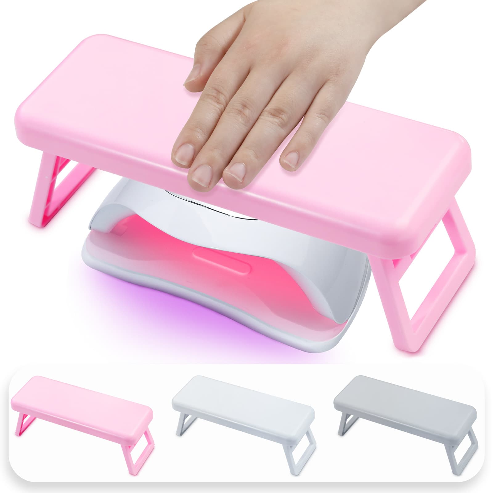 Foldable Heightened Plastic Nail Beauty Hand Rest Pillow Wrist Support Armrests Manicure Tool from Zhejiang for Beauty Salon