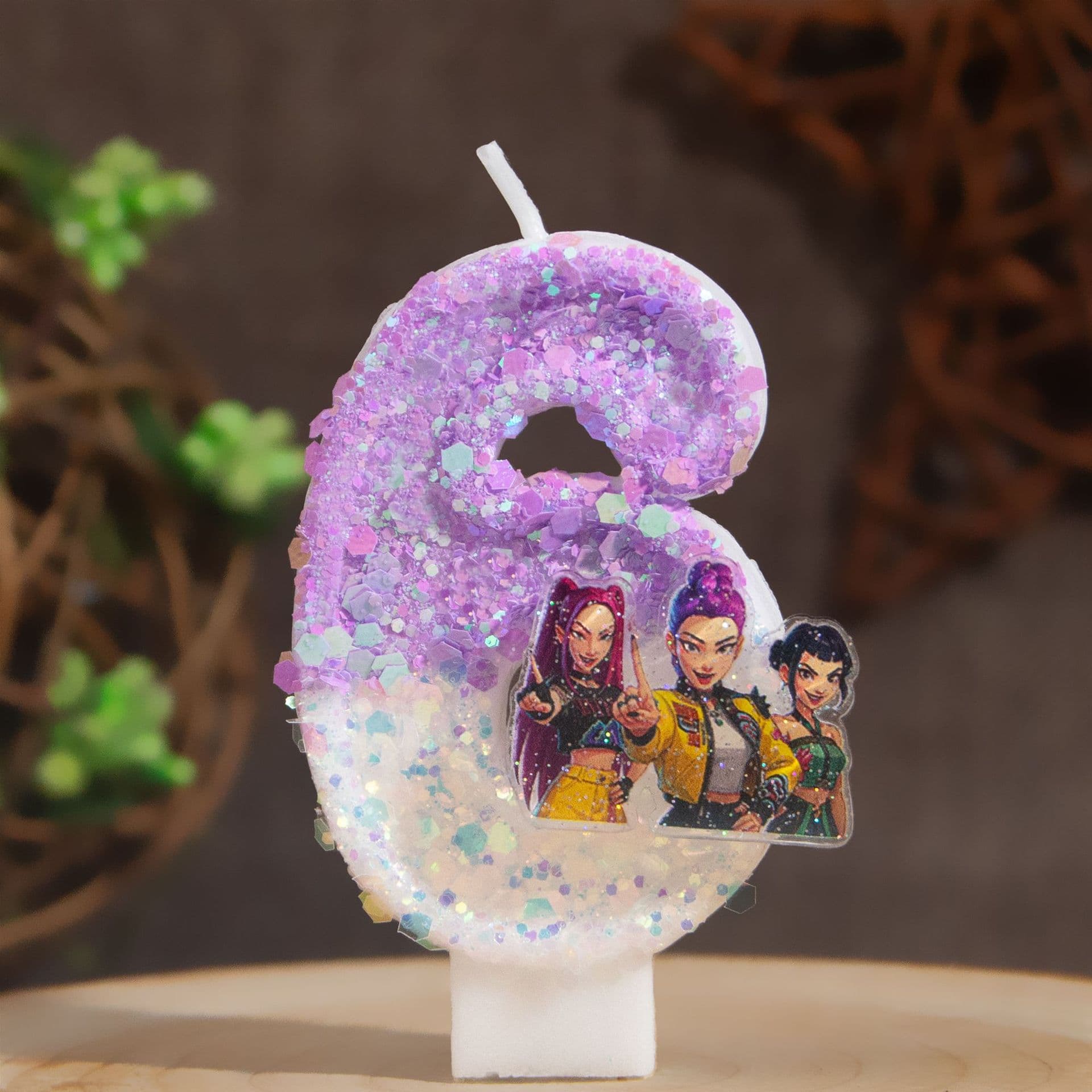 Cross-border Xiyin Amazon KPop Demon Hunters creative birthday digital candle witch hunter group direct sales