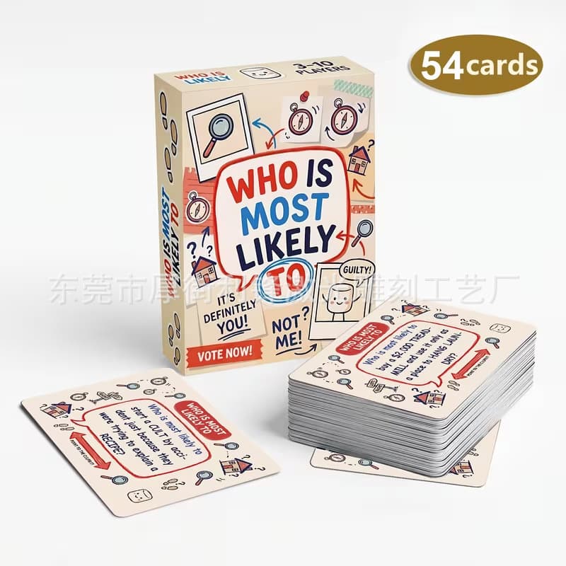 English Lyrically Correct Adult Game Night and Fun Trivia Family Party Game Cards