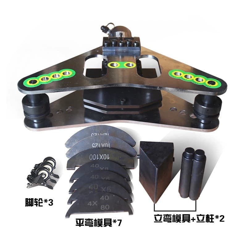 Hydraulic horizontal bending copper busbar flat iron bending machine, 2-in-1 bending machine, 90-degree bend processing machine for flat and vertical bending.