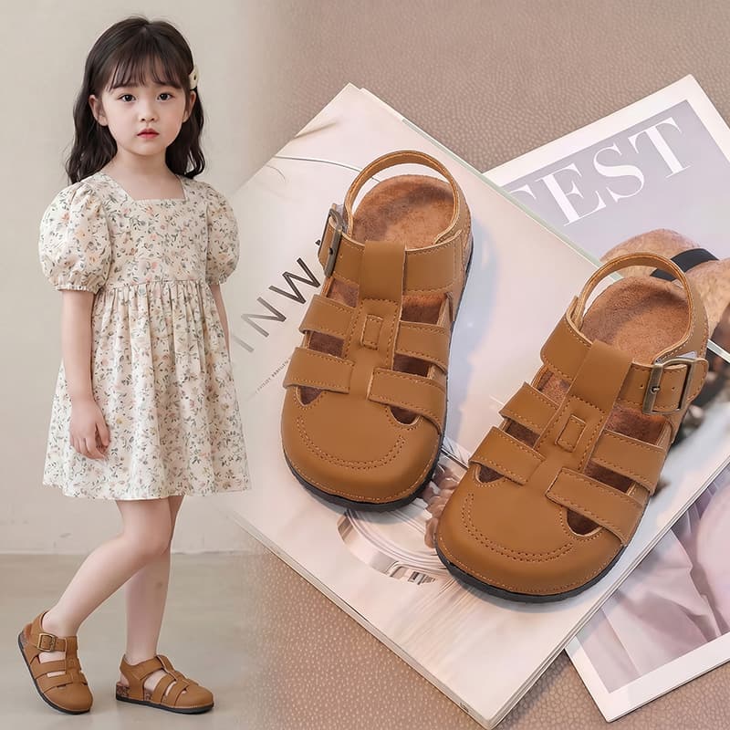 Children's Sandals Boys 2026 New Summer Style Girls Summer Hollow Out Baby Sandals Closed-Toe Sandals Beach Shoes