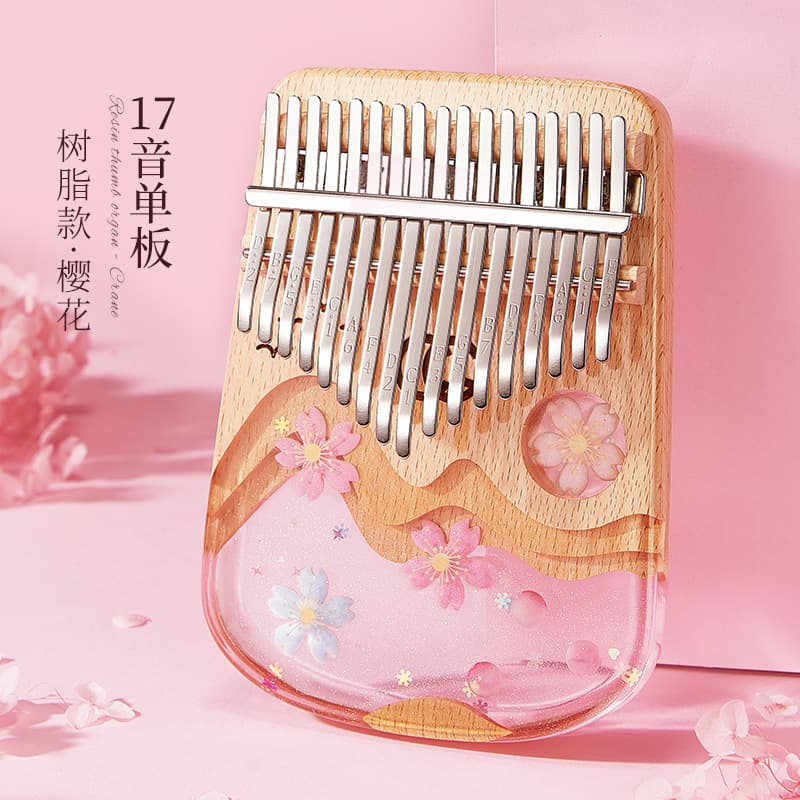 CEGA Thumb Piano Acrylic Crystal Kalimba 17-Key Transparent Finger Piano Small Musical Instrument