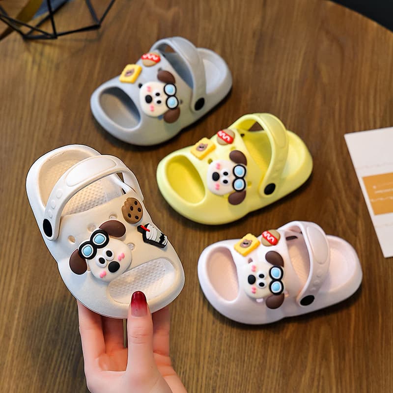 EVA slippers for women, summer cartoon, cute, non-slip, thick-soled indoor bathing slippers, baby sandals