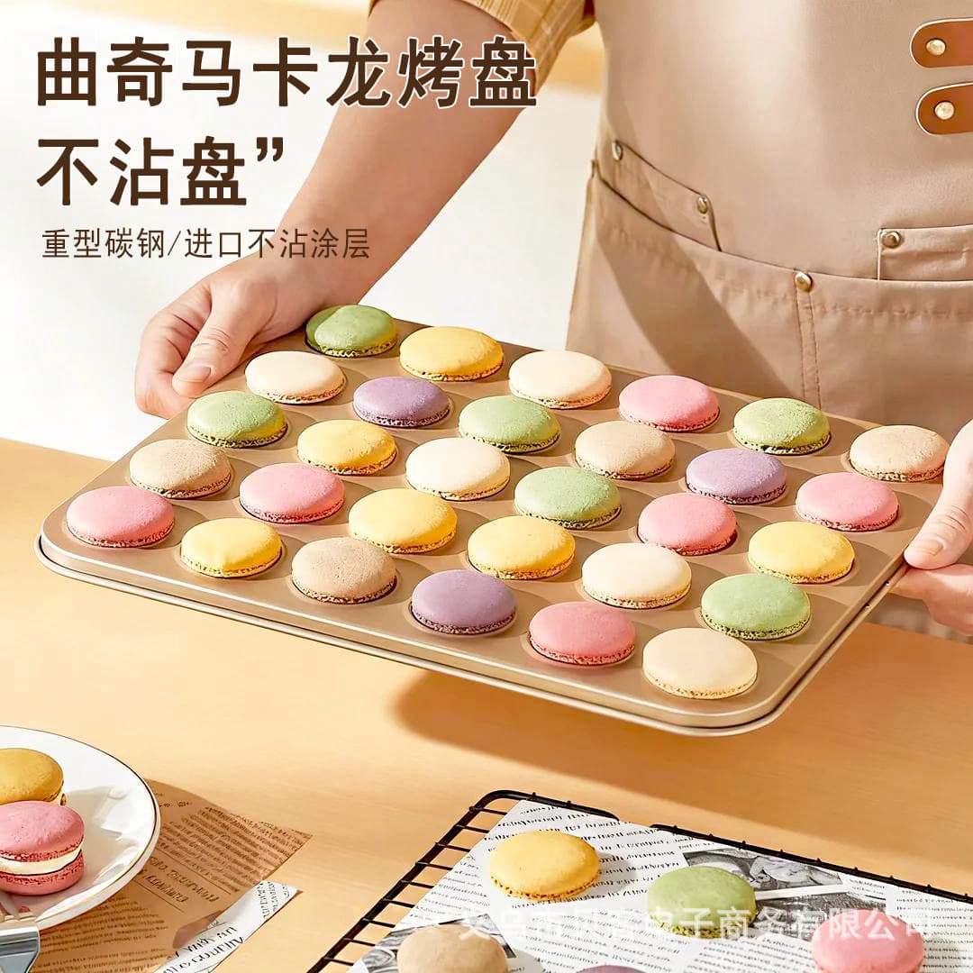 Cookie Baking Sheet Macaron 30/35 Cavity Non-Stick Mold Home Chocolate Cocoa Crisp Baking Tool