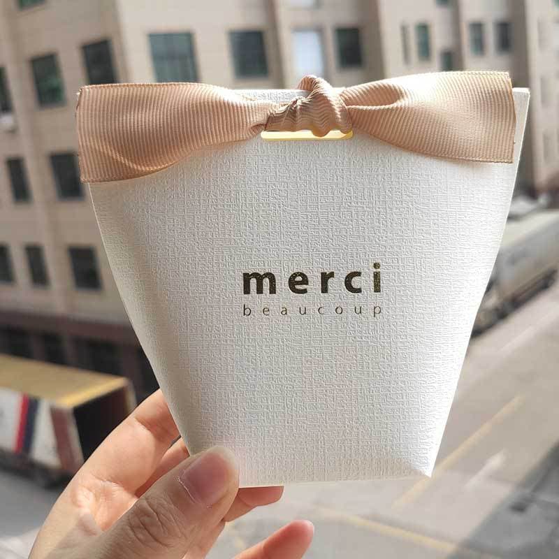 Wedding candy box Wedding candy box simple new style Xiaohongshu white wedding candy bag ins style creative gift box