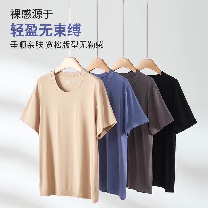 Casual Simple Couple Pajamas Women Thin Modal Homewear Short Sleeve Shorts Set Couple Pajamas Summer