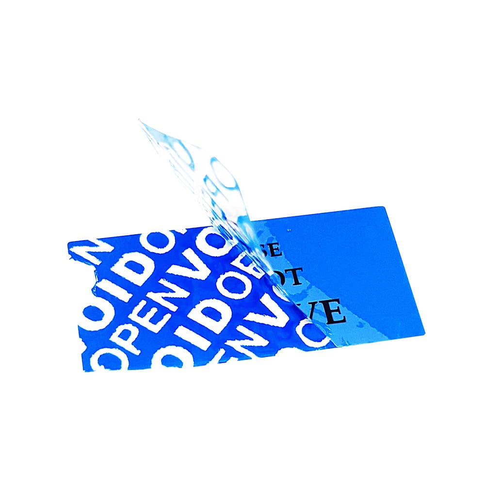 Tamper-Evident Label QR Code Label Customized Reveals Text When Opened Anti-Counterfeit Label Invalid If Torn Disposable Sealing Sticker