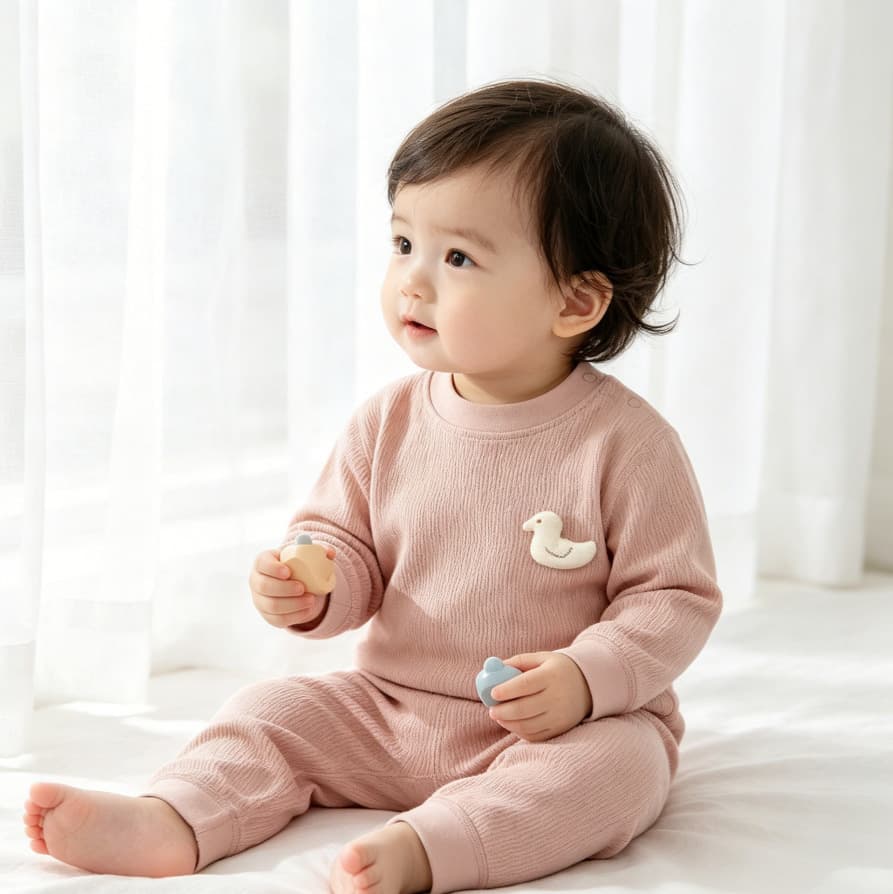 Baby Autumn Thermal Set, Winter Cotton Class A Homewear, Infant Skin-Tight Base Layer Two-Piece Outfit for Going Out