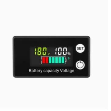 LCD Voltage and Battery Level Two-Wire 8-100V Digital Voltmeter Battery Capacity Display