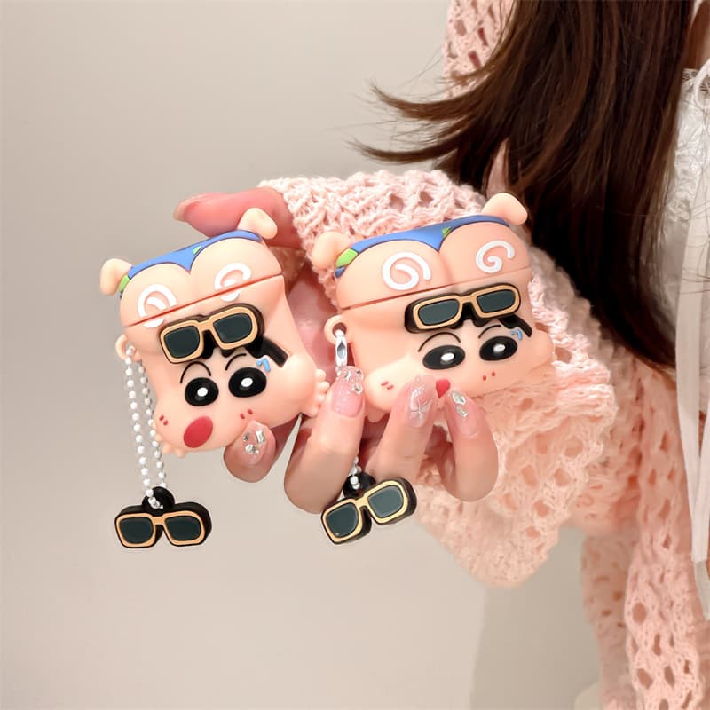 Funny Japanese Anime Boy AirPods Pro 2 Case Cartoon 2nd 3rd Gen Apple Wireless Earphone Cover Silly