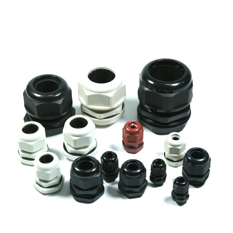 Nylon Waterproof Connector PG7/9/11/13.5, Cable Fixing Gland, Black/White in Stock, Bulk Discount
