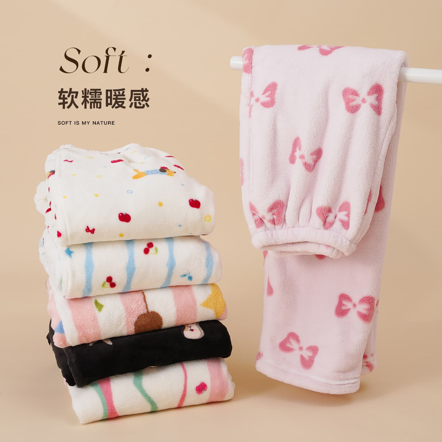 Flannel Pajama Pants for Women Winter Soft Warm Loose Casual Plus Size Cozy Lounge Pants Sleep Pants