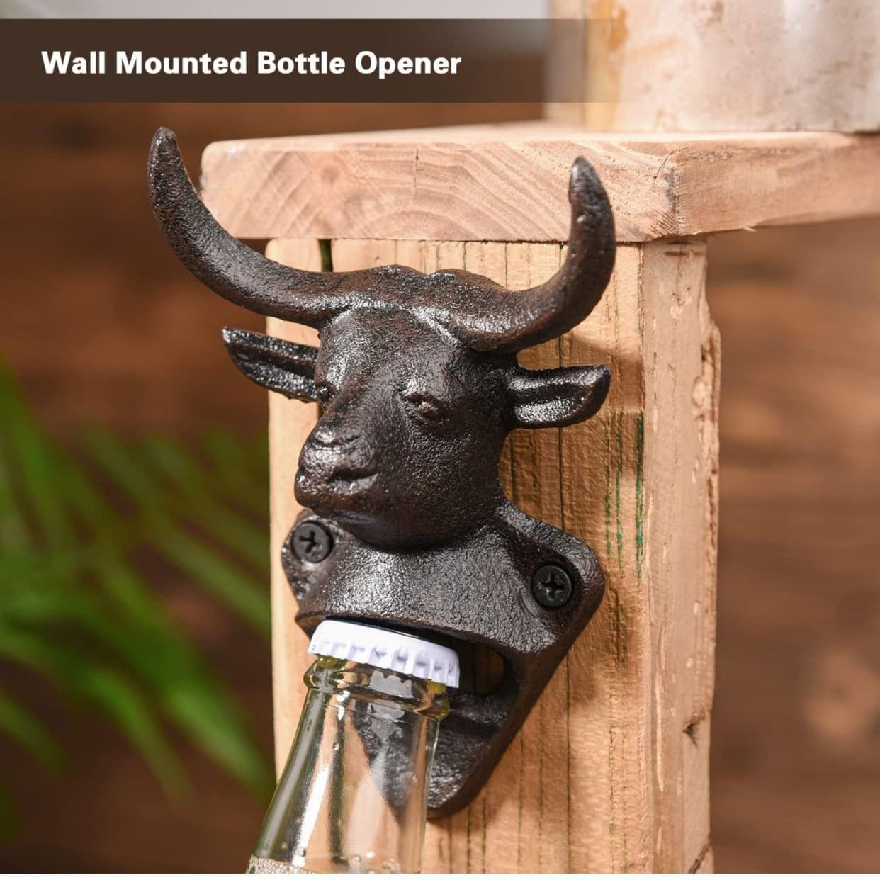 Vintage Wall-Mounted Bull Head Bottle Opener Beer Creative Bottle Opener Home Daily Use Beer Bottle Opener