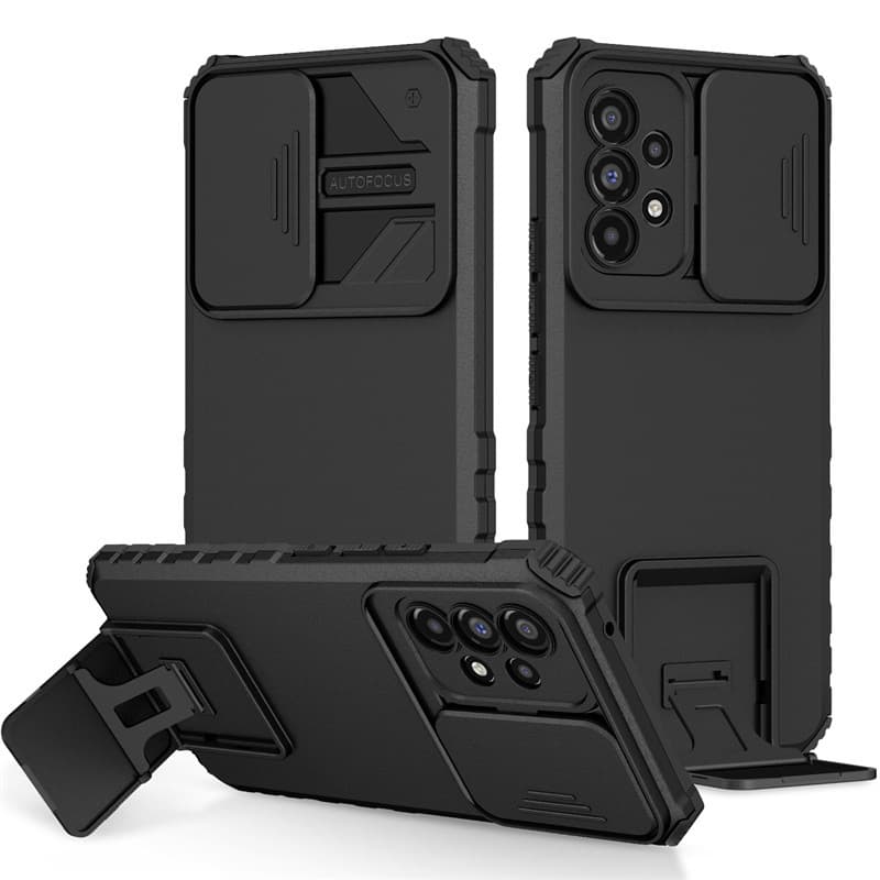 Multifunctional 3D Stand Protective Case for Samsung S26 Ultra, A54 5G Push-Window Lens Protection Phone Case