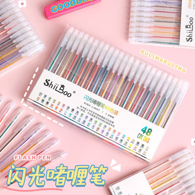 Colorful Glitter Gel Pen - Watercolor Highlighter for Student Journals, Children's Doodle, and Layered Marking