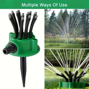 Cross-Border Hot Selling 360 Degree Garden Automatic Multi-Head Sprinkler Watering Nozzle Gardening Tool Irrigation Spray Shower