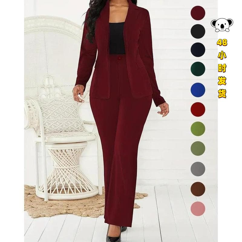 O 80353 Button Down Lapel Slim Blazer Set button slim suit
