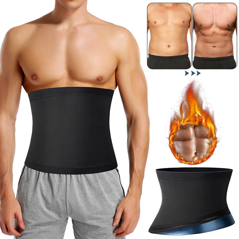 European and American Sweat Belt Men's Fitness Sports Sweat-Wicking Running Yoga Waist Trainer Waist Girdle Belly Belt
