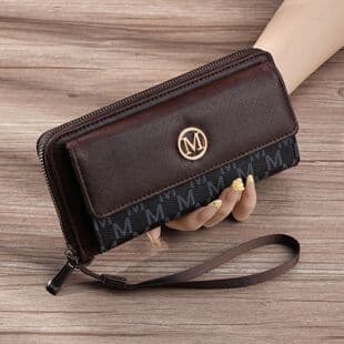 New Letter Buckle Women's Wallet, Multi-Card Slot Fashion Long Wallet, Large Capacity Clutch Bag, Phone Coin Purse