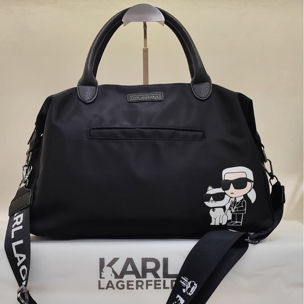 KARL Lafayette New Cartoon Print Travel Bag Women's Large Capacity Waterproof Nylon Hand-Body Crossbody Bag
