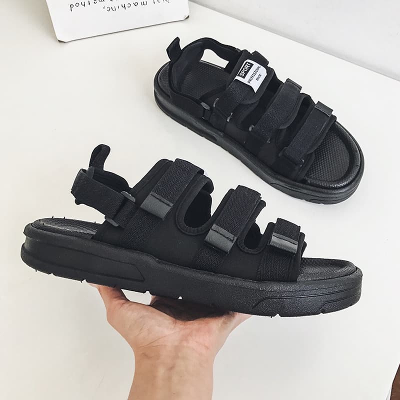 Men's Casual Beach Sandals Anti-slip Breathable Open-toe Slippers Outdoor Wear Summer Trend Korean Style Comfortable Slip-On
