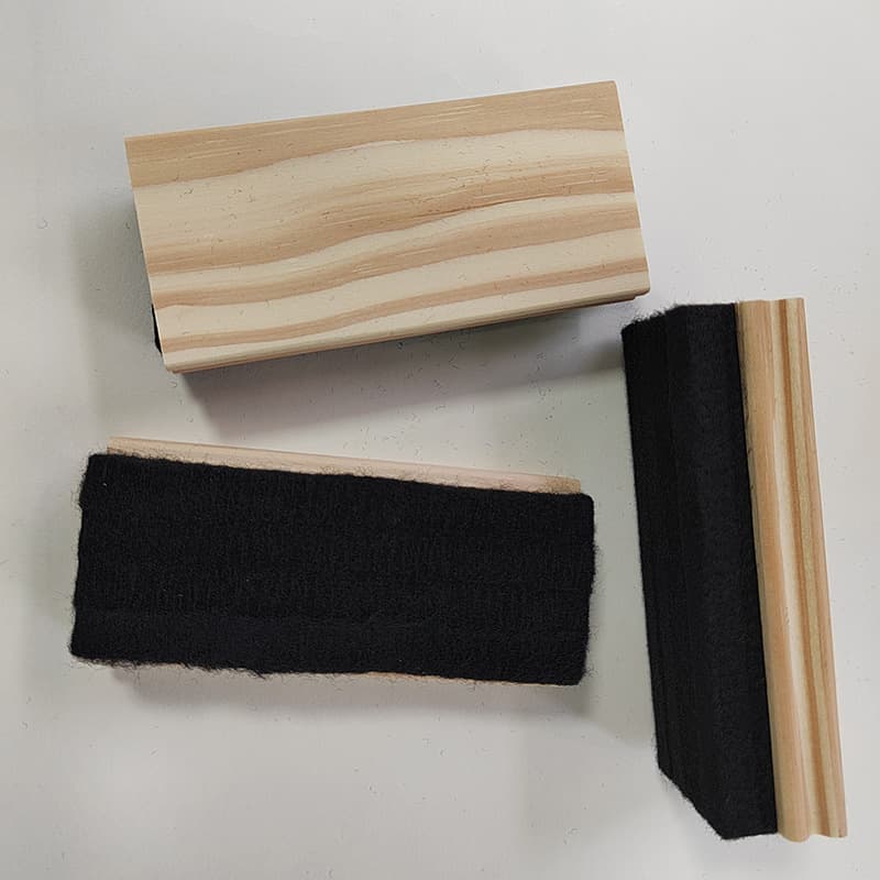 Teaching Wooden Blackboard Eraser Chalk Large Felt Whiteboard Eraser Creative Anti-off Cleaning Blackboard Eraser Spot Wholesale
