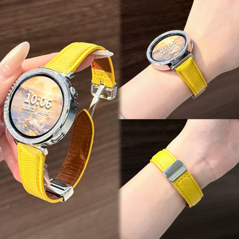 Xiaomanwaist Genuine Leather Magnetic Strap Compatible with GT6 Huawei GT5 Watch Band GT4 Magnetic GT2 Genuine Leather Watch4 Pro/Fit3
