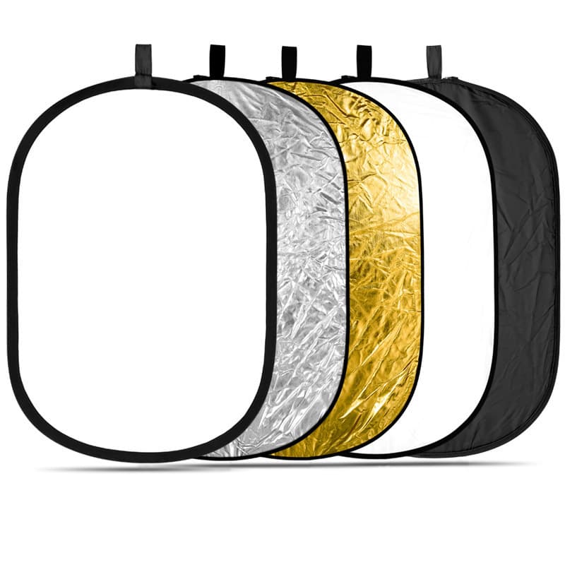 Round Collapsible Portable Reflector with Soft Light Panel for Photography and Live Portraits