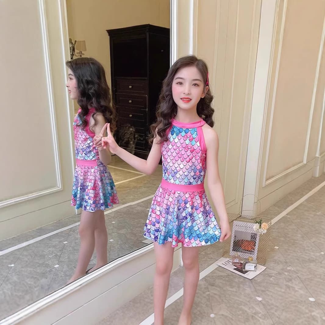 2025 New Girls' Two-Piece Swimsuit Delicate Children's Swim Skirt Set Toddler Kids Swimwear