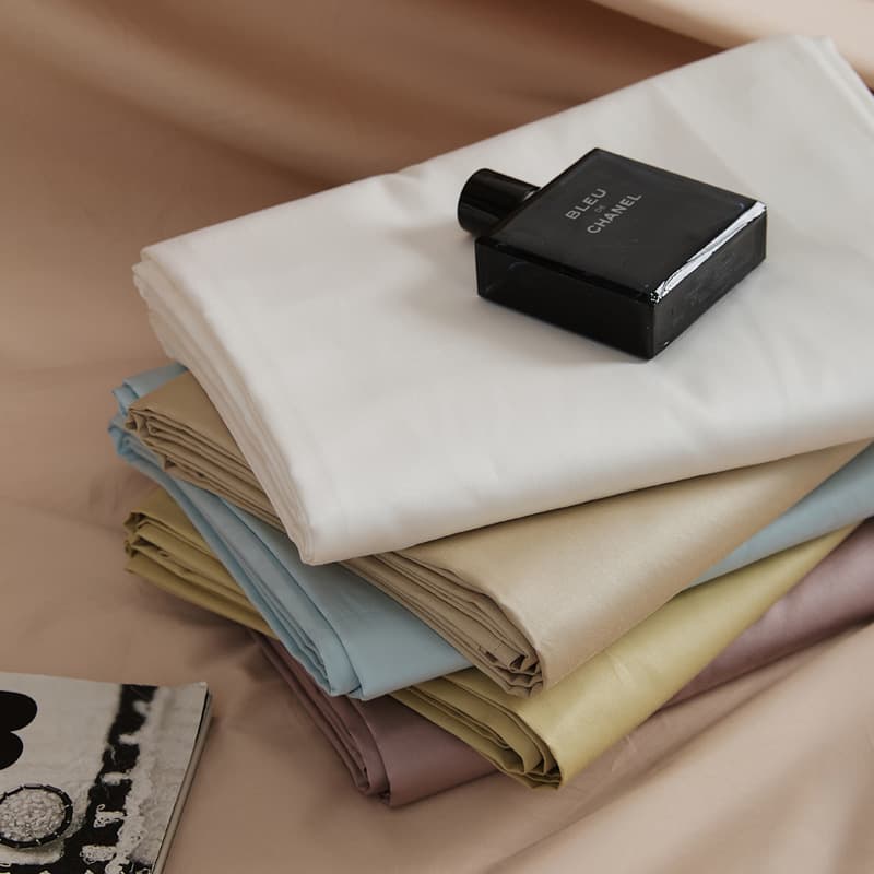 High-end 100S solid color Xinjiang long-staple cotton bed sheet, quilt cover, fitted sheet, pillow, pure cotton, high-quality single product