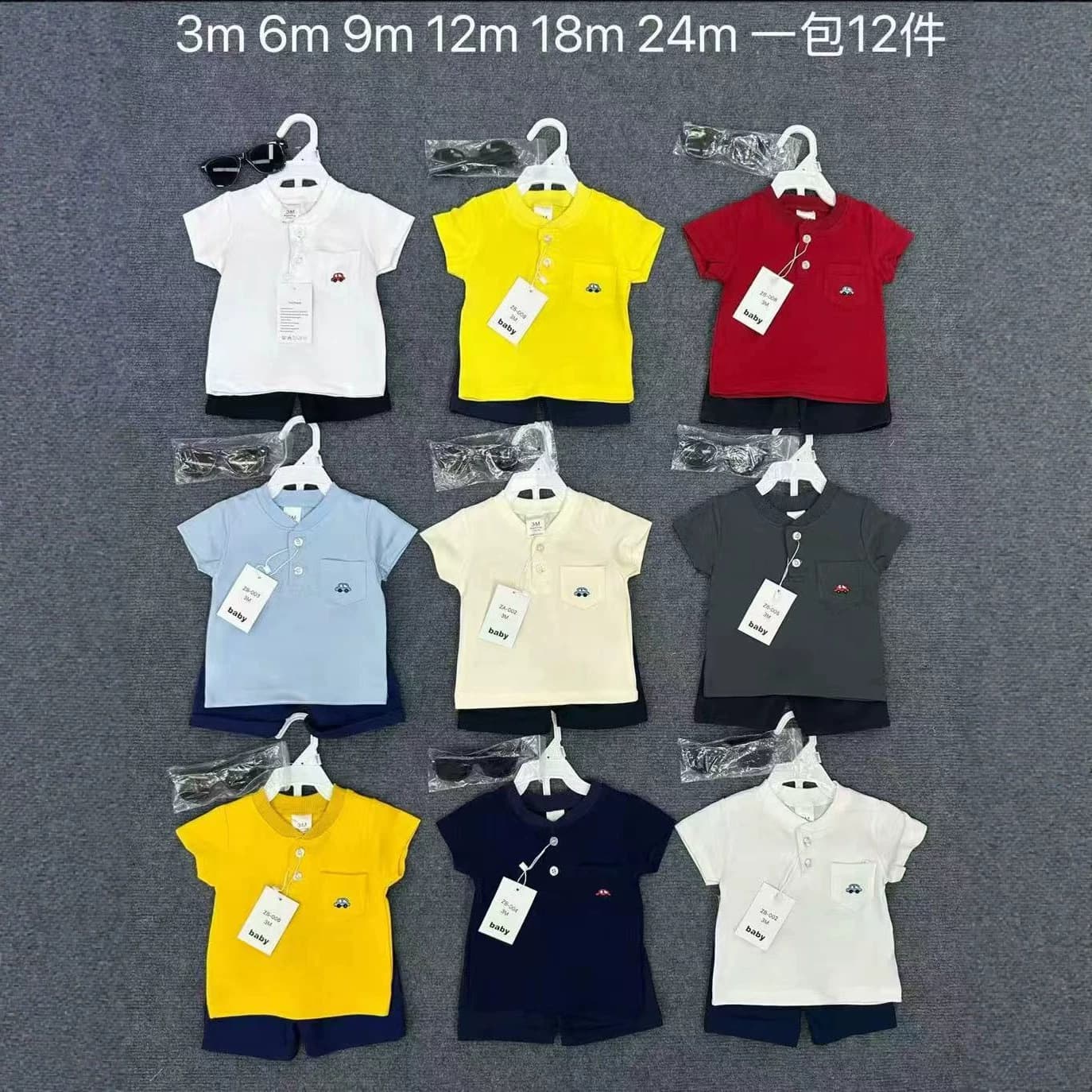 Cross-border children's clothing summer boys' short-sleeved shorts two-piece T-shirt set Baby Boy Summer Set